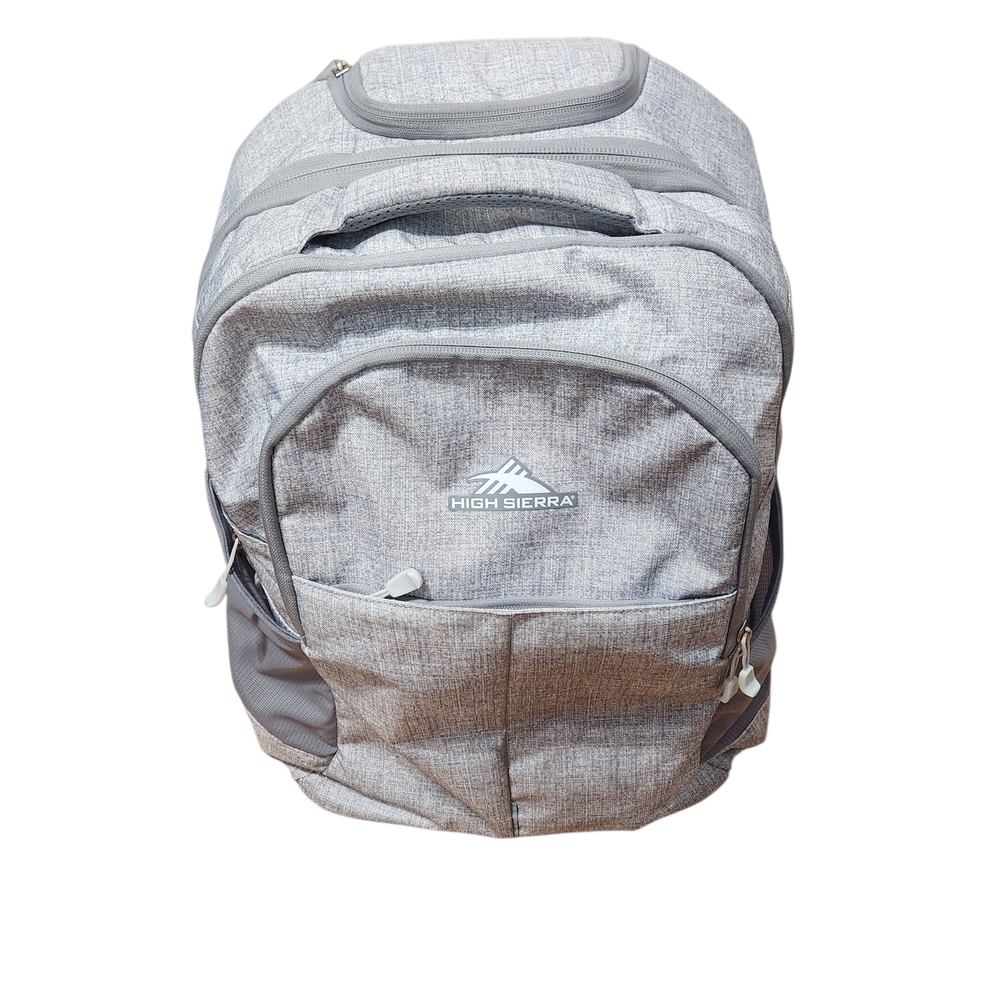 High Sierra Gray Backpack with Durable Fabric and Minimalist Design
